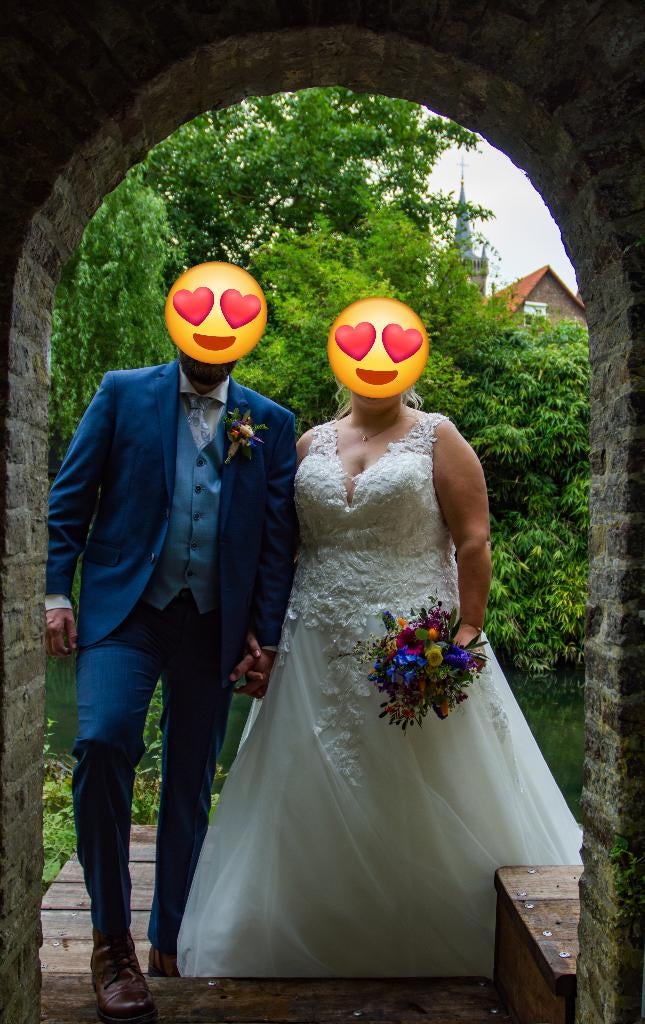 trouwjurk trouwkleed, wit,, Ophalen, Zo goed als nieuw, Wit, Trouwjurk