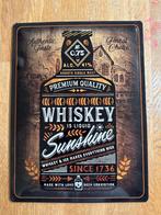 Whiskey metalen bord, Ophalen of Verzenden, Gebruikt, Reclamebord
