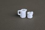Porseleinen water/melk pitchers in 2 maten., Ophalen of Verzenden, Nieuw, Gebruiksvoorwerp