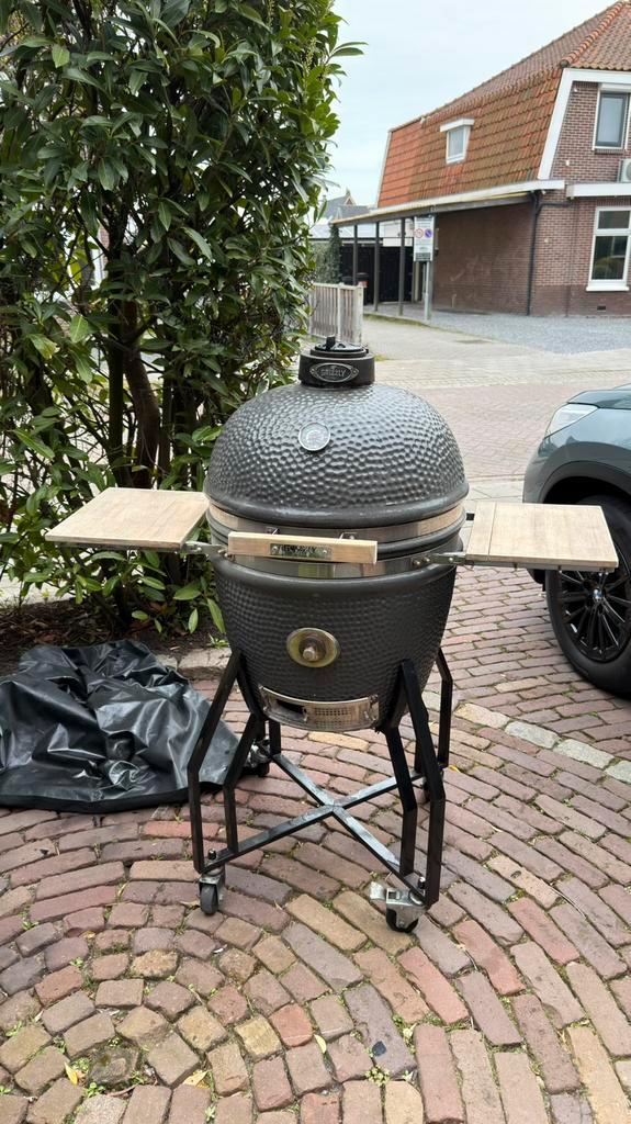 Grizzly grill large kamado, Tuin en Terras, Houtskoolbarbecues, Zo goed als nieuw, Ophalen