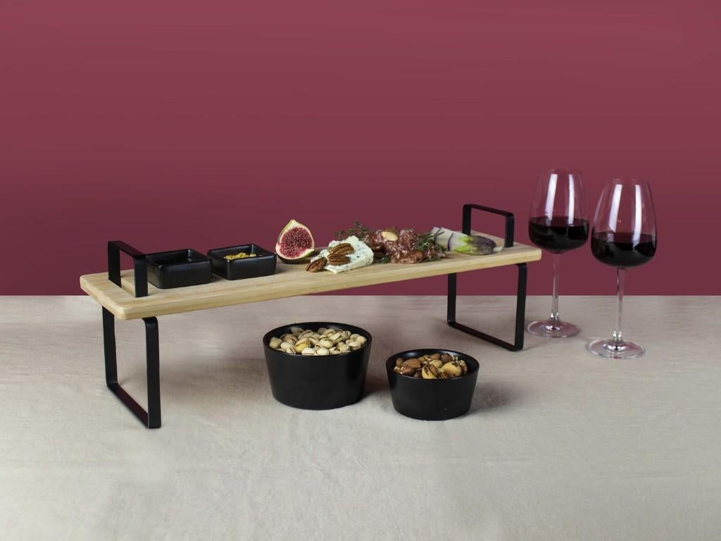 Gusta Dipit Serveerplank large met 2 bakjes Nieuw!, Huis en Inrichting, Beige, Overige typen, Hout, Nieuw