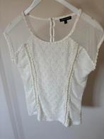 Leo & Ugo Witte Top met Kant en Parel details, Maat 38/40 (M), Verzenden, Wit, Zo goed als nieuw
