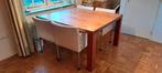 Massief houten design eetkamertafel met stoelen, Ophalen, Gebruikt, Moderne design eetkamer, 4 tot 6 stoelen