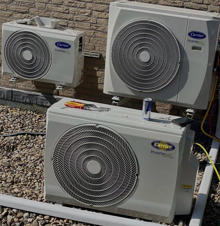 4x Carrier airco buitenunit schroot koper koperen onderdelen, Witgoed en Apparatuur, Airco's, Zo goed als nieuw, Wandairco, Minder dan 60 m³