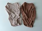 2 meegroei rompers bamboe Hema 74/80, Ophalen, Nacht- of Onderkleding, Gebruikt, Jongetje of Meisje