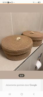 Jutten mandjes Ljungan met deksel 2 stuks, Ophalen, Mand, Zo goed als nieuw, Riet