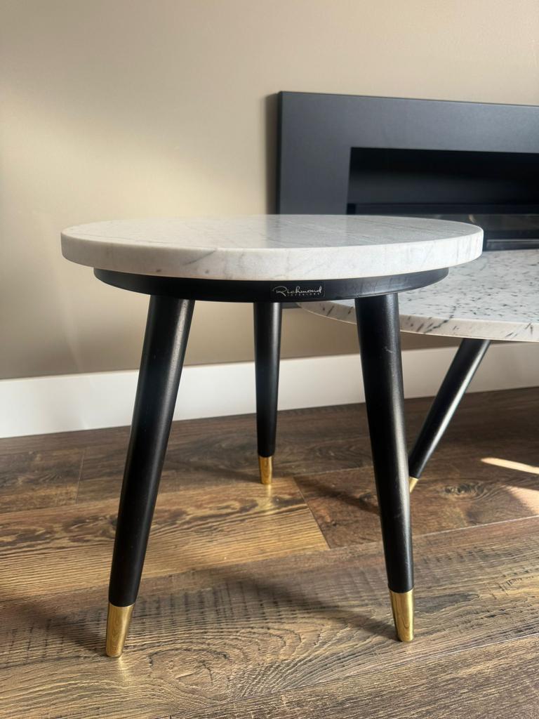 Salontafels Richmond., Huis en Inrichting, Tafels | Bijzettafels, Ophalen, Zo goed als nieuw, Rond, Minder dan 55 cm