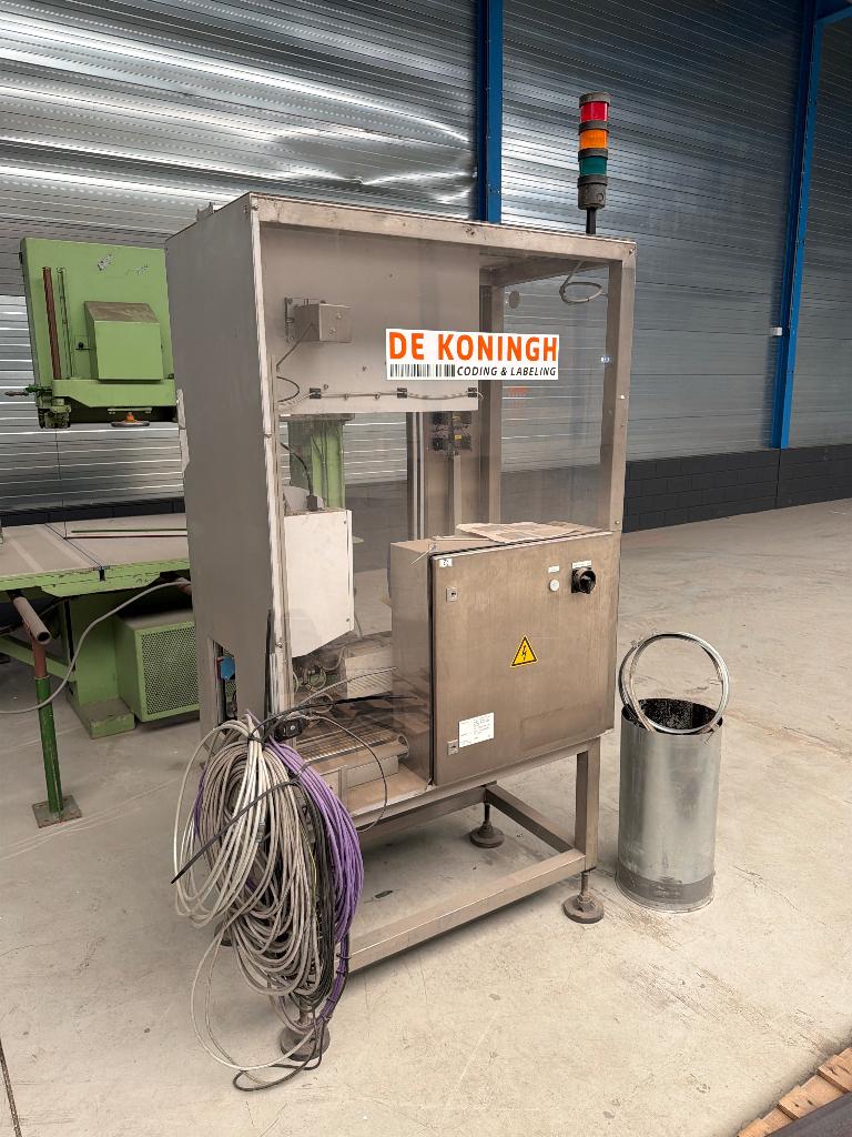 De Koningh pallet label applicator, Ophalen