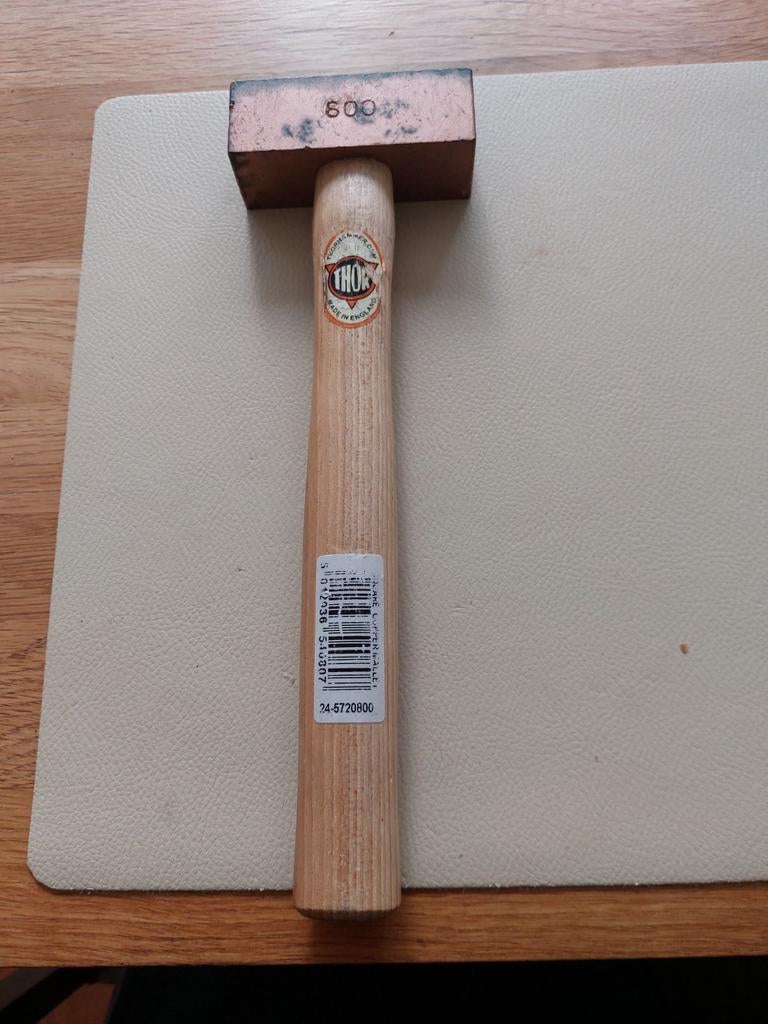 Thor koperen hamer 600g - Made in England, Ophalen of Verzenden, Zo goed als nieuw