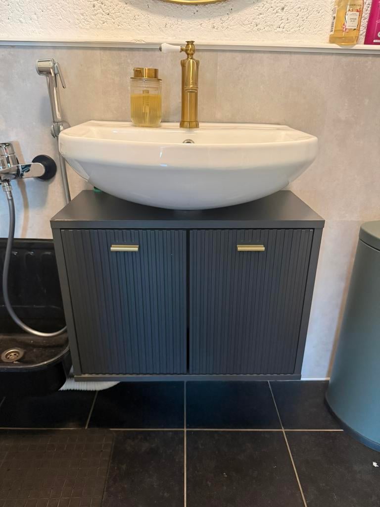 Nieuwe badkamer set (nieuw, ) wastafel + kast + IKEA kraan, Overige typen, Zo goed als nieuw, Minder dan 100 cm, 25 tot 50 cm