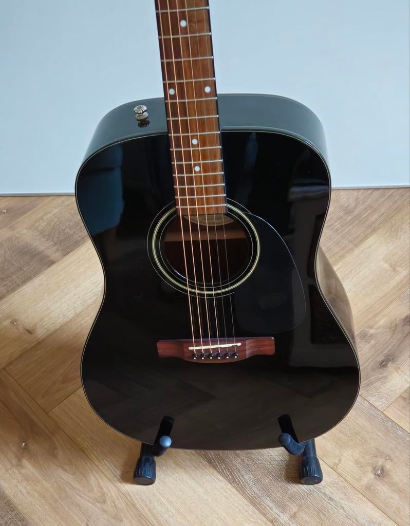 Zwarte Fender CD-60-BK akoestische gitaar, Muziek en Instrumenten, Snaarinstrumenten | Gitaren | Akoestisch, Ophalen, Zo goed als nieuw