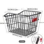 Zwarte fietsmand met reflector, Fietsen en Brommers, Fietsaccessoires | Fietsmanden, Ophalen of Verzenden