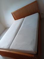 Kersenhouten ledikant met Auping spiralen, Ophalen, Gebruikt, Overige kleuren, Tweepersoons