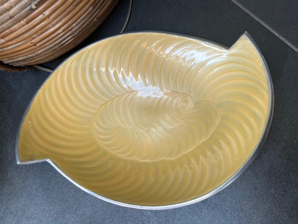 Indiase schaal metaal schelp model india, Overige materialen, Verburgt Vintage, Schaal, Nieuw