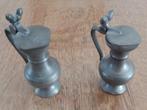 2 Tinnen eikeltjeskannen engeltjes tin, Antiek en Kunst, Antiek | Tin, Ophalen of Verzenden