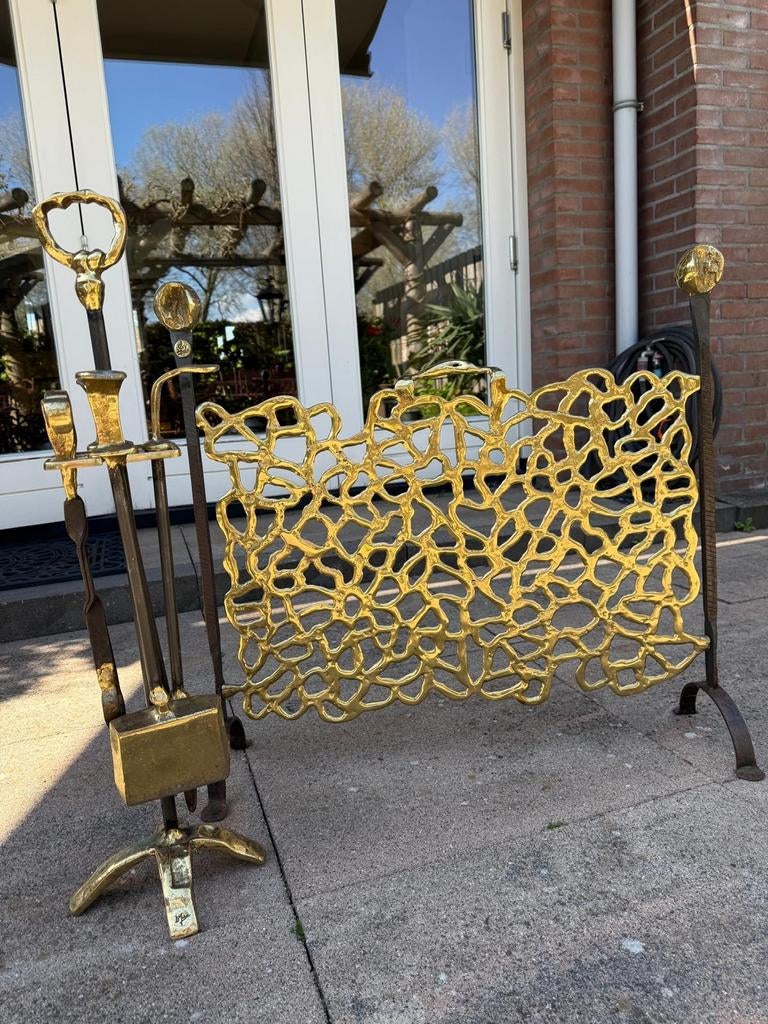 Smeedijzeren haardset, Ophalen, Vrijstaande haard