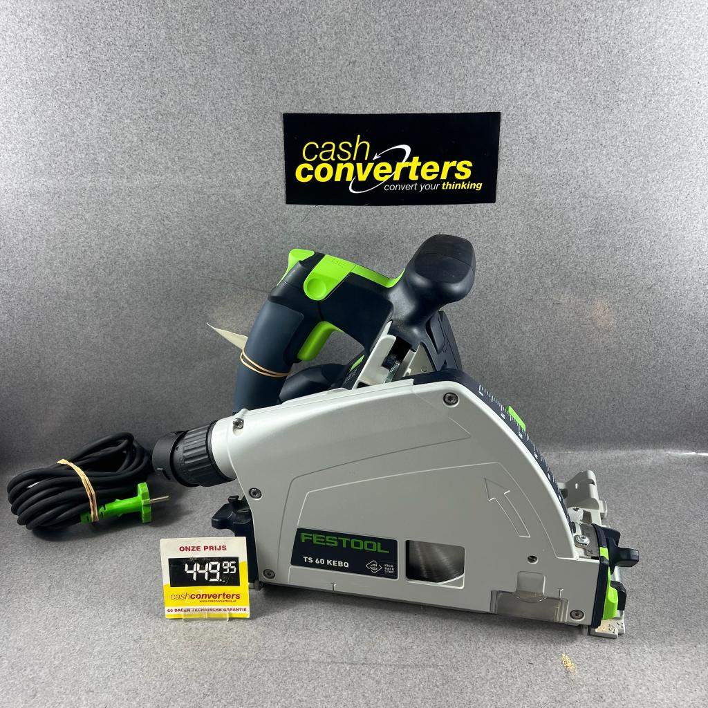 Festool TS60KEBQ Invalzaagmachine | 1500 watt | 406404, Gebruikt, Ophalen of Verzenden, 1200 watt of meer, Festool