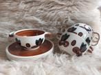5 Vintage Boch Soepkommen met Schotel, Ophalen of Verzenden