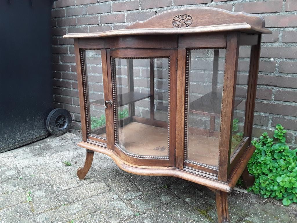 Antiek eiken theekastje, Ophalen of Verzenden