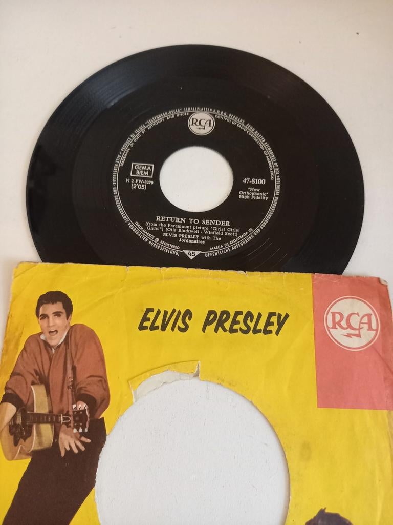 Elvis Presley, single - Where do you come from ? Return to, Ophalen of Verzenden, Zo goed als nieuw, Pop