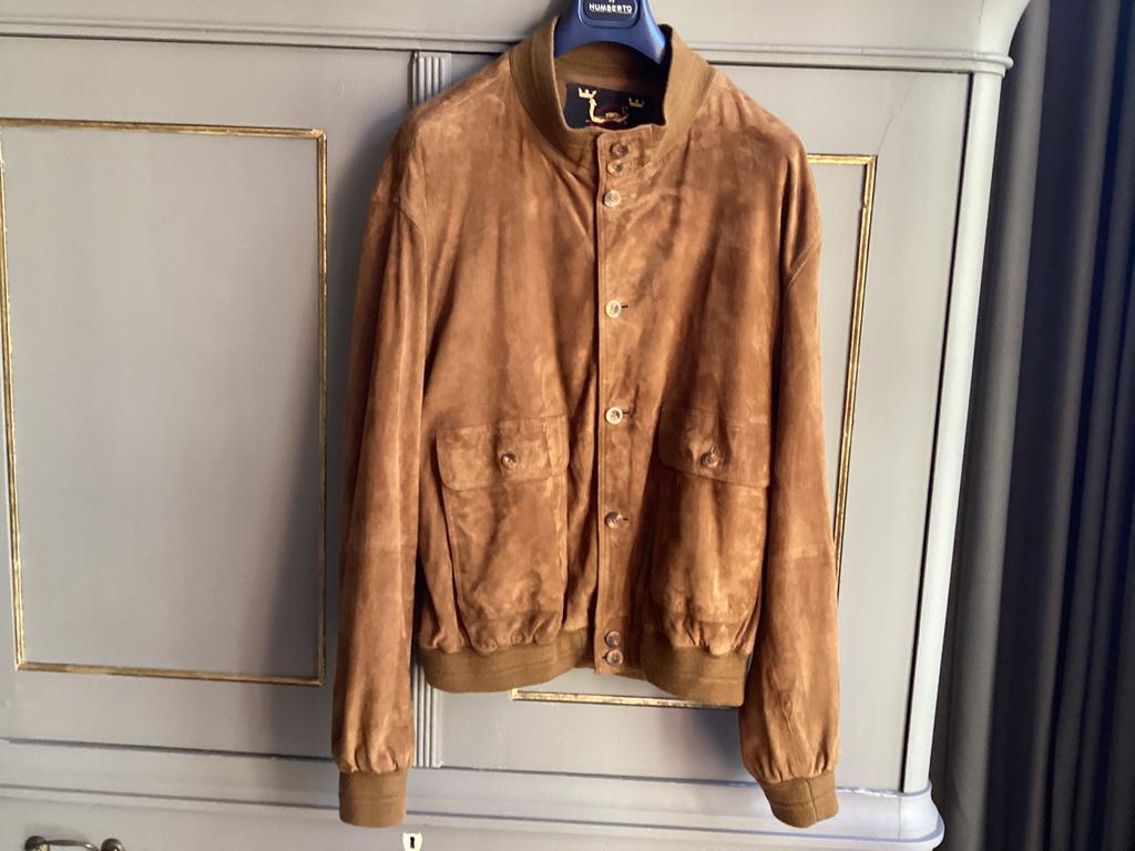 Gaaf gevoerd suede bomberjack, Ophalen of Verzenden, Zo goed als nieuw, Overige maten, Bruin