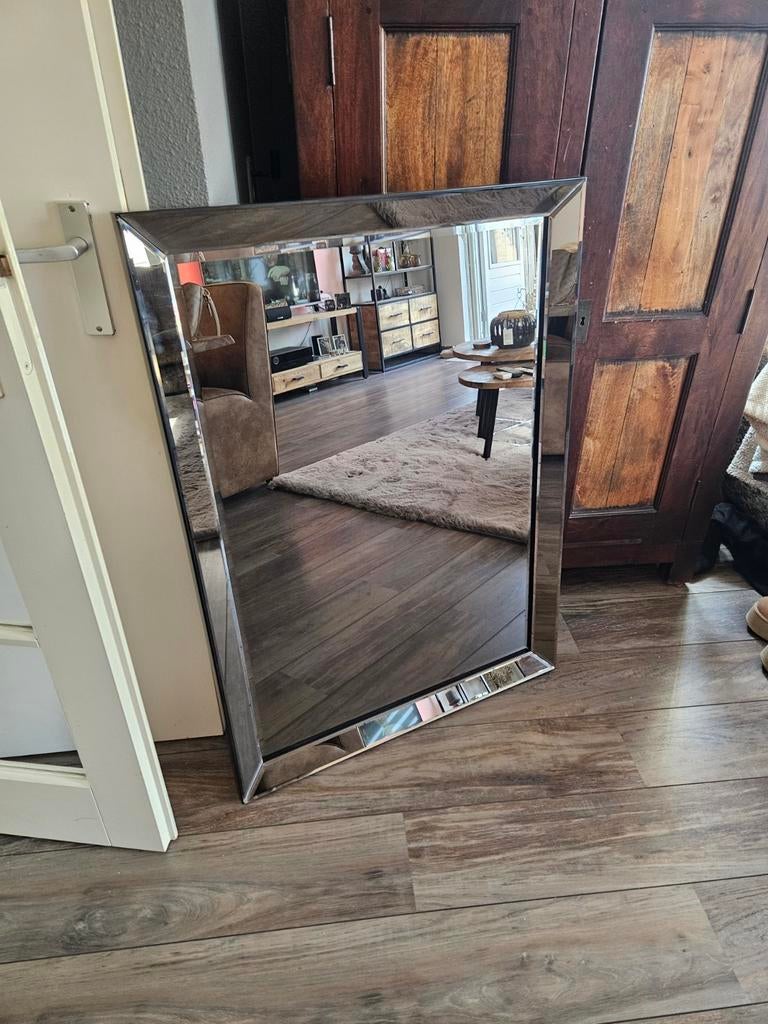 3 luxe taupe spiegels groot, Huis en Inrichting, Woonaccessoires | Spiegels, Ophalen of Verzenden, Zo goed als nieuw, Rechthoekig