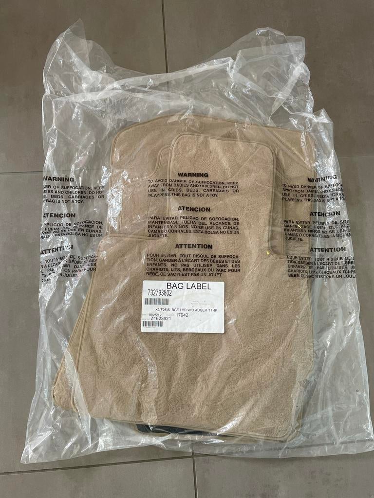 Automatten BMW X3 F25 (2010-2017) beige, Auto diversen, Automatten, Ophalen, Nieuw