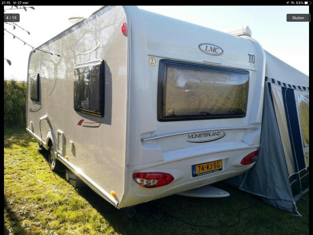 LMC MUSICA 490E, ENKELE BEDDEN, CASS.LUIFEL Panoramaluifel, Caravans en Kamperen, Caravans, 2 aparte bedden, Rondzit, Schokbreker
