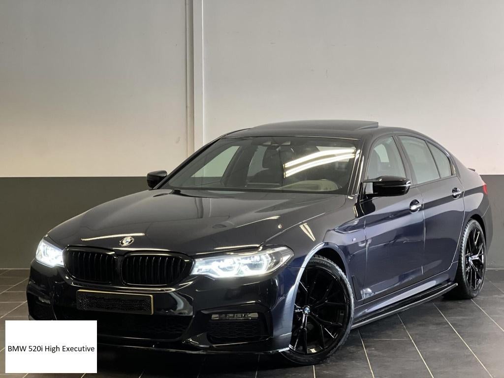 BMW 520i High Executive - Carbon schwarz Metallic - 2017, Auto's, BMW, Particulier, 5-Serie, 360° camera, ABS, Adaptieve lichten