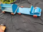 Vintage speelgoed auto s van  hout., 100 liter of meer, Ophalen of Verzenden, Transportkar
