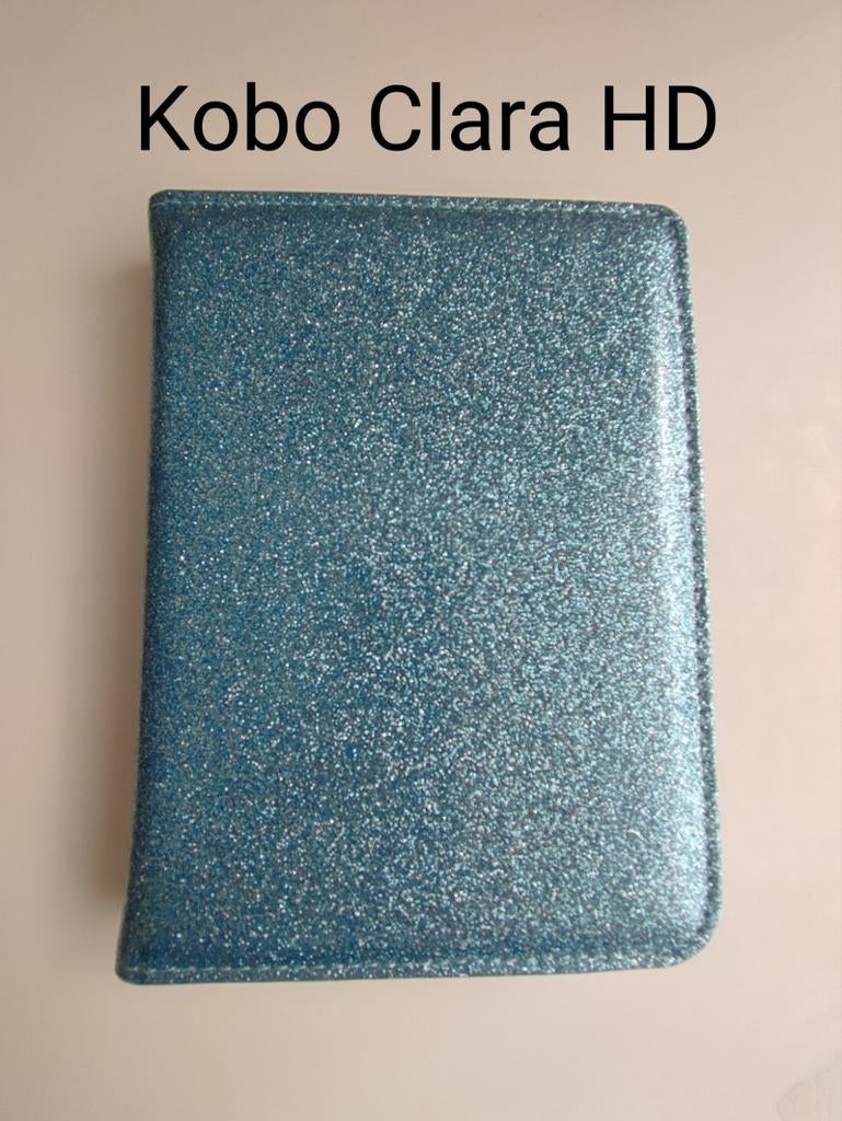 Kobo Clara HD blauw glitter hoesje / sleepcover, Ophalen of Verzenden, Nieuw, 6 inch of minder, Reader