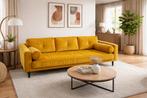 FEST Amsterdam Avenue 4-zits Bank met Rolkussens geel, Ophalen, 75 tot 100 cm, Zo goed als nieuw, 200 tot 250 cm