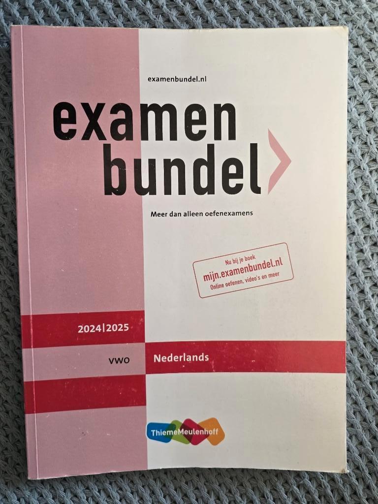 Examenbundel VWO 2025 Nederlands, Ophalen, Zo goed als nieuw, VWO, Nederlands