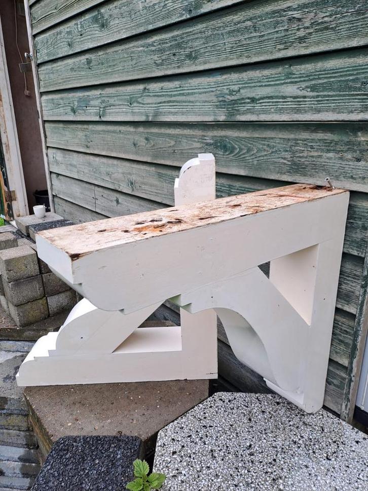 2x Zware Hardhouten Ornamenten, Doe-het-zelf en Verbouw, Hout en Planken, Gebruikt, Overige typen, Overige houtsoorten, Minder dan 200 cm