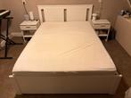IKEA Songesand bed 140x200 + matras + 2x opberglades, Huis en Inrichting, Slaapkamer | Bedden, Ophalen, Gebruikt, Wit, Tweepersoons