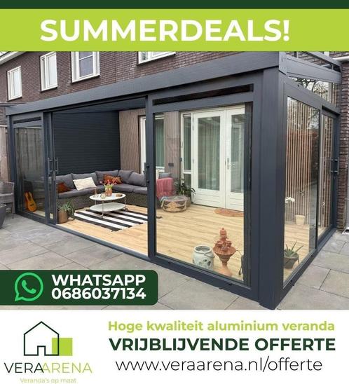 Overkapping - Summerdeals - Aluminium Terrasoverkapping, Tuin en Terras, Overkappingen, Nieuw, Veranda, Ophalen of Verzenden