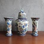 Kastelenset van Vieux Rhodes Boch met pauwen en vogeltjes, Antiek en Kunst, Ophalen of Verzenden