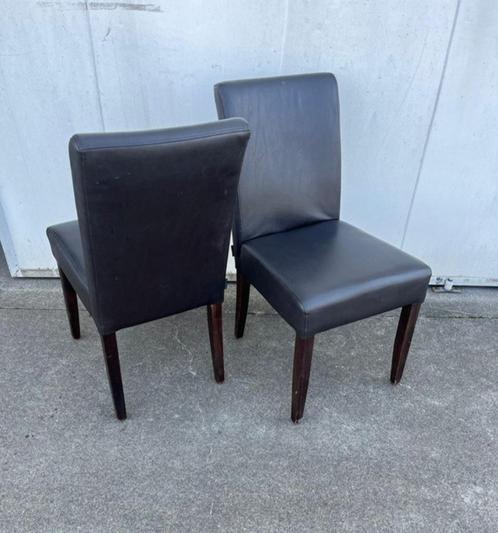 13 stuks gebruikte horeca restaurant stoelen zwart kunstlede, Huis en Inrichting, Stoelen, Gebruikt, Vijf, Zes of meer stoelen