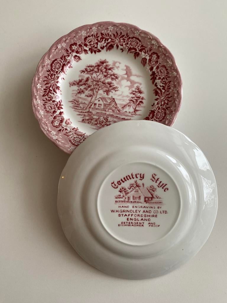 Engelse bordjes (10x) Country Style, Antiek en Kunst, Ophalen of Verzenden