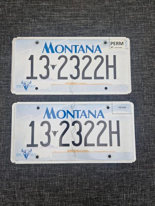 Kentekenplaat SET Montana USA 2 nummerborden nummerplaten VS, Verzamelen, Automerken, Motoren en Formule 1, Gebruikt, Auto's, Ophalen of Verzenden