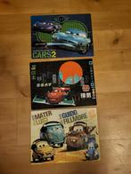 3 Cars puzzels in houten kistje, Ophalen of Verzenden, 10 tot 50 stukjes, Zo goed als nieuw, 2 tot 4 jaar