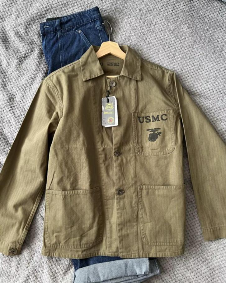 P41 WO2 US Marines repro jacket , verzendkosten inbegrepen, Verzamelen, Militaria | Tweede Wereldoorlog, Landmacht, Kleding of Schoenen
