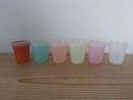 Tupperware 6 vintage potjes met deksels, 6 cm hoog, Ophalen of Verzenden, Gebruikt
