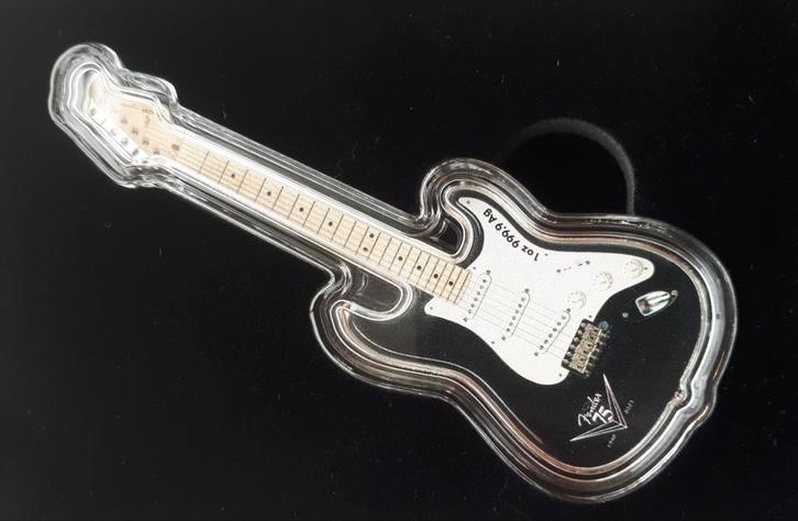 Zilveren  1 oz Fender Stratocaster proof 2021., Postzegels en Munten, Munten | Oceanië, Setje, Zilver, Ophalen of Verzenden