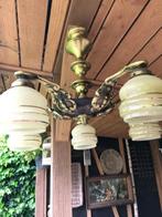 Antieke lamp met 5 kelken, Antiek en Kunst, Antiek | Lampen, Ophalen