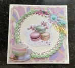Nr 49 wenskaart met haakwerk Macarons, Ophalen of Verzenden, Nieuw, Overige thema's
