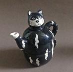 Katten theepotje met kop zwart wit poezentheepot kat poes, Huis en Inrichting, Keuken | Servies, Gebruikt, Overige typen, Ophalen of Verzenden