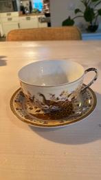 2 kop schotel bruin met pauw van Veroni, Antiek en Kunst, Ophalen