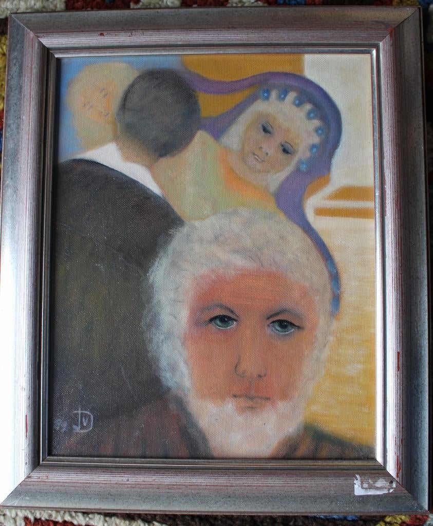 Jeanne van Dijk, olieverf op paneel., Antiek en Kunst, Kunst | Schilderijen | Klassiek, Verzenden