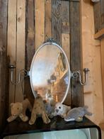 Retro vintage spiegel met verlichting, Ophalen of Verzenden